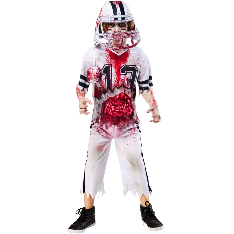 Zombie American Football Player Child Costume