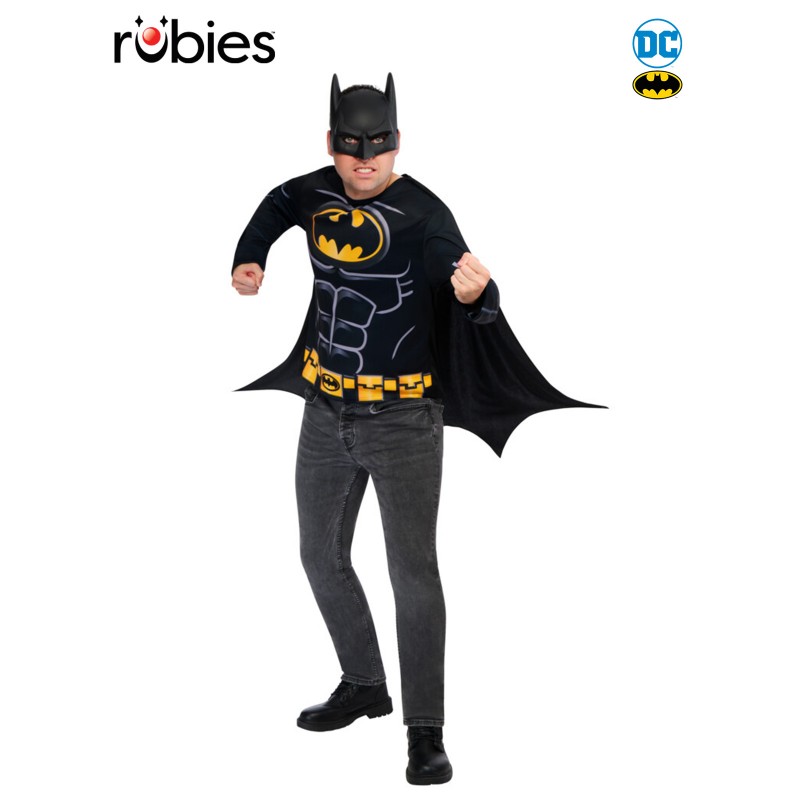 Batman Costume Top Cape & Adult Mask