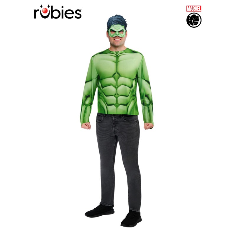 Hulk Costume Top & Mask for Adult
