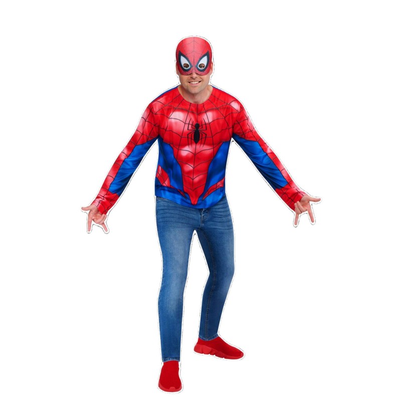 Spider-Man Costume Top & Mask for Adult
