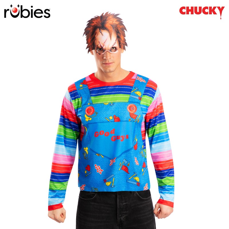 Chucky Costume Top & Mask for Adult