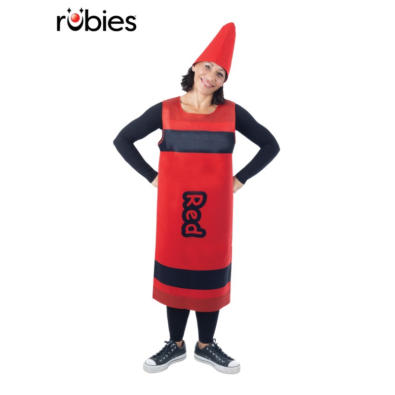 Red Crayon Adult Tabard Costume - One Size