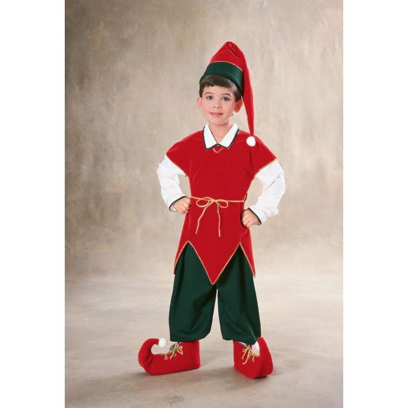 Elf Christmas Velvet Child Costume