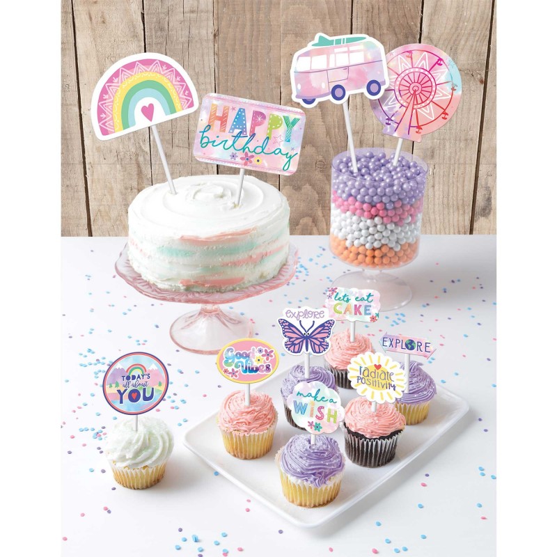 Girl-Chella Party Supplies - Cake Toppers