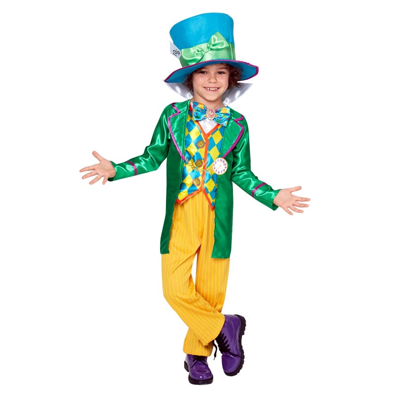 Mad Hatter Alice In Wonderland Boys Deluxe Child Costume