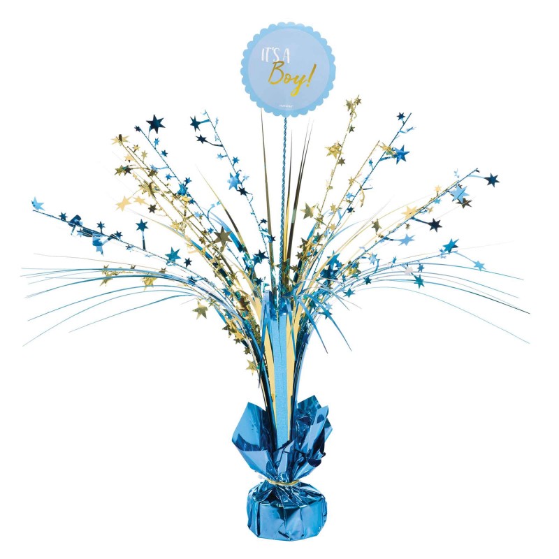 Baby Shower Boy Spray Centrepiece 45cm Baby Shower Boy Spray Centrepiece 45cm