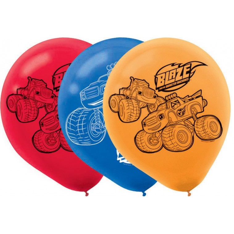 Teardrop Blaze & The Monster Machines Latex Balloons 30cm Pack of 6