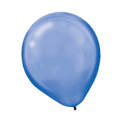 Pearl Bright Royal Blue Teardrop Latex Balloons 30cm 72 pk
