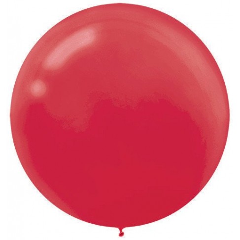 Apple Red Latex Balloons 60cm Pack of 4