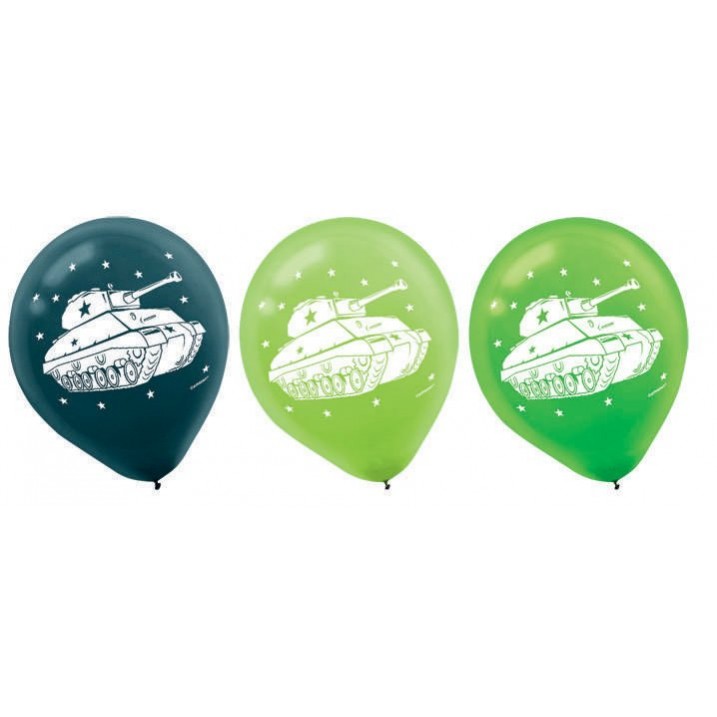 Teardrop Camouflage Latex Balloons 30cm Pack of 6