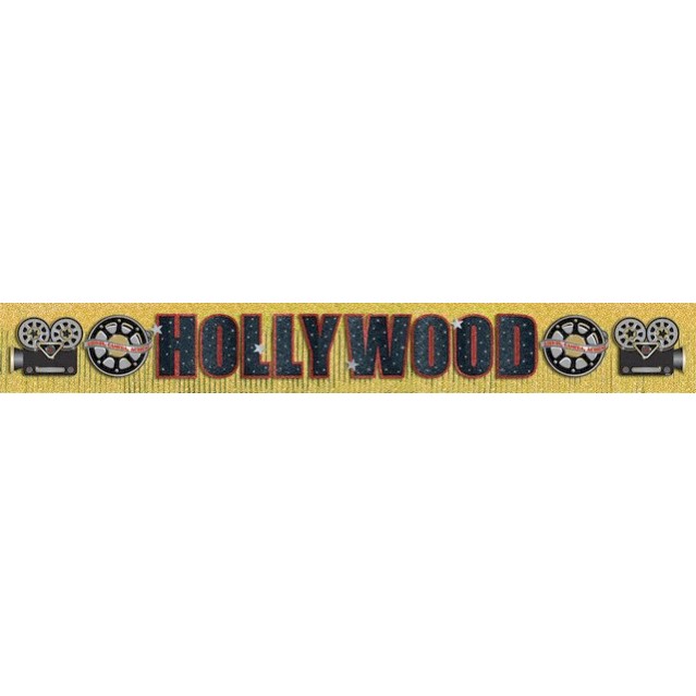 Hollywood Glitter Fringe Banner 3m x 29.2cm