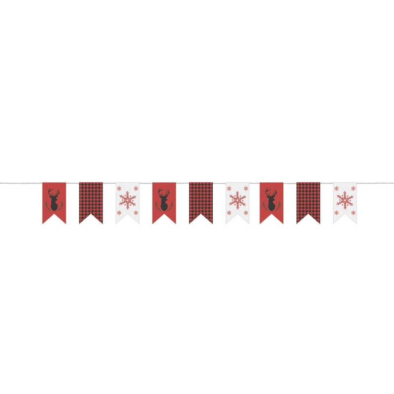Christmas Party Decorations - Pennant Banner Burlap Cloth