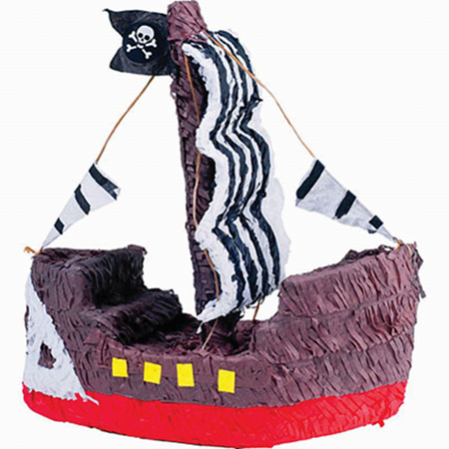 Pirate's Treasure Pirate Ship Pinata 44cm x 44cm x 39cm