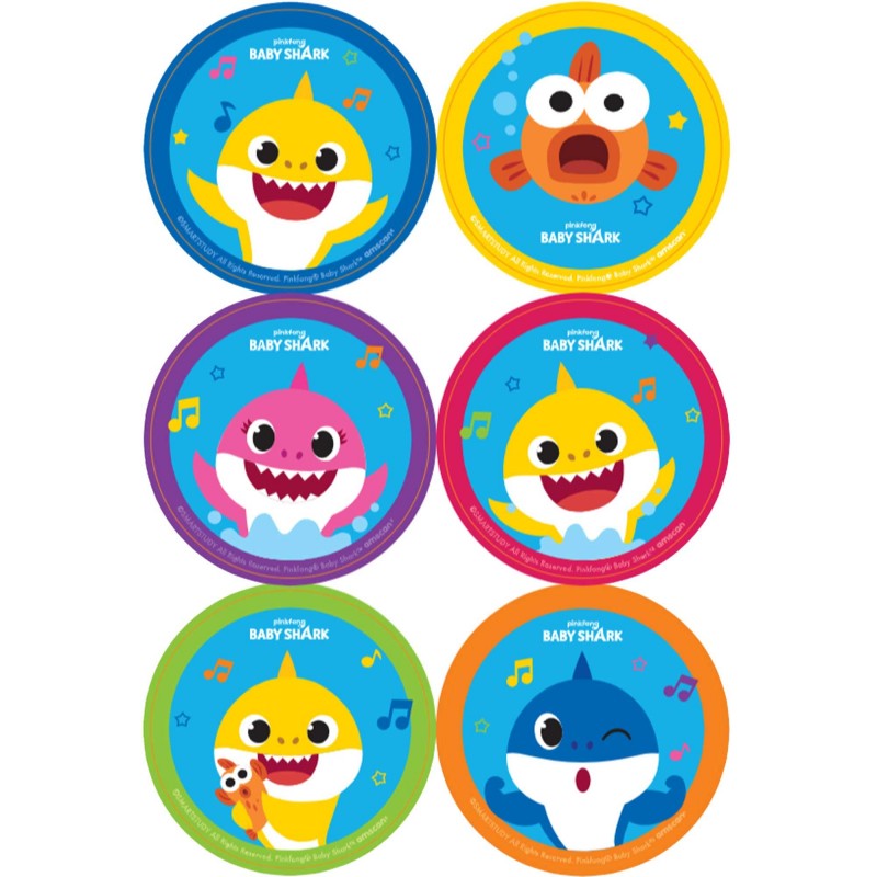 Baby Shark Party Supplies - Favours Stickers