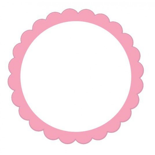 New Pink Scalloped Labels 5 pk