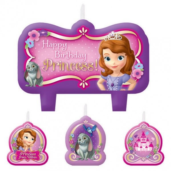 Sofia The First Candles Pack of 4