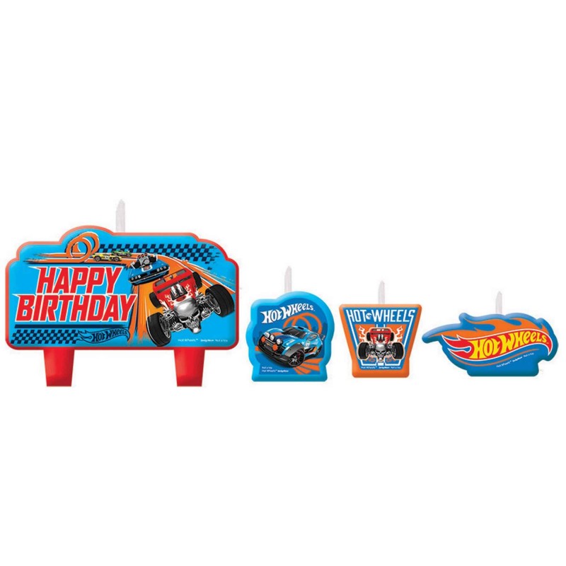 Hot Wheels Wild Racer Mini Moulded Candles 4 pk