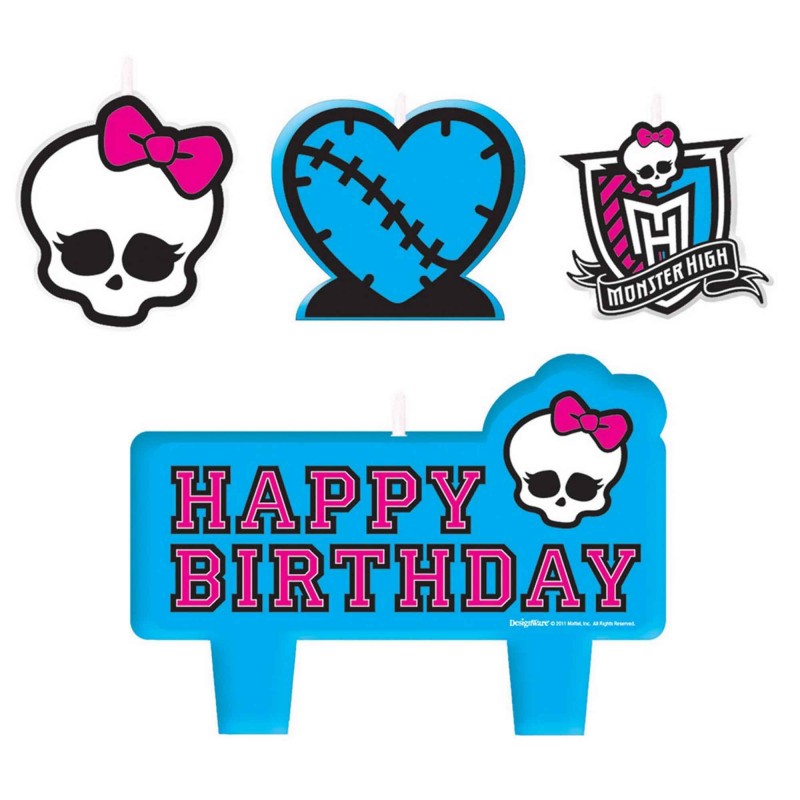 Monster High Mini Moulded Candles Pack of 4