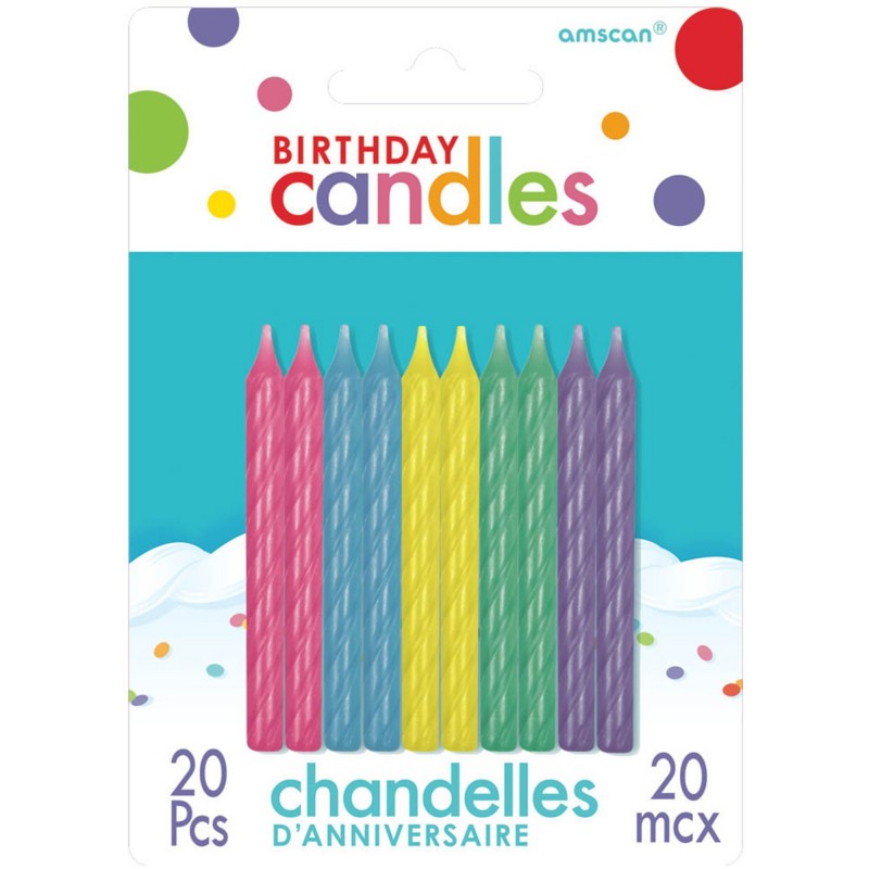 Pastel Party Party Supplies - Candles Spiral