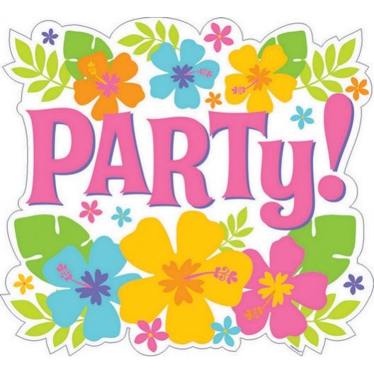 Hawaiian Luau Party! Hibiscus Cutout 38cm