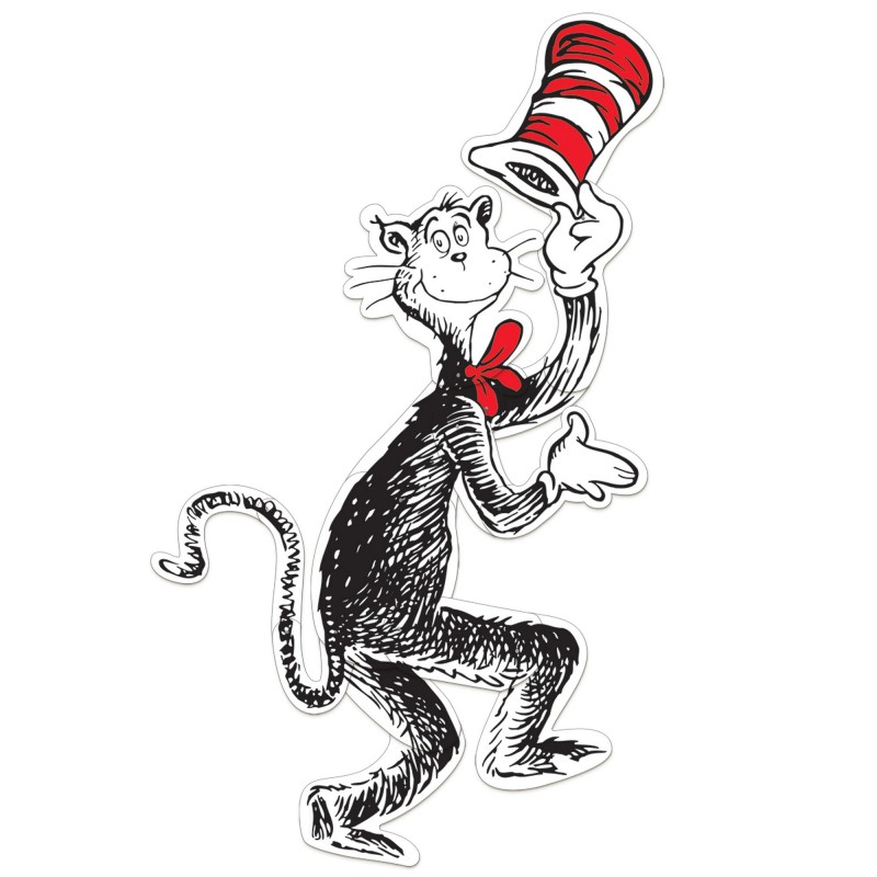 Dr Seuss Party Decorations - Cutout Cat in the Hat Jointed Cutout