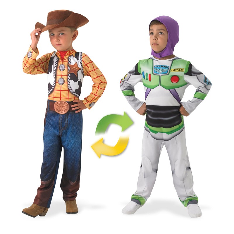 Woody To Buzz Lightyear Deluxe Reversible Child Costume Disney Toy Story