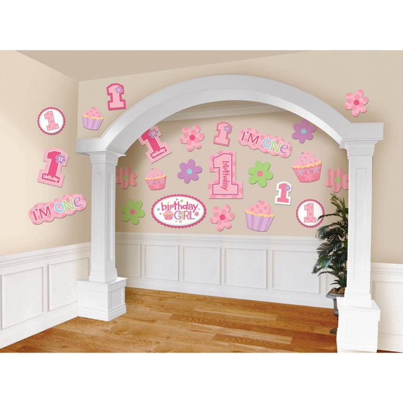 Girl's 1st Birthday Cutouts 30 Items