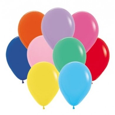 Fashion Multi Coloured Teardrop Latex Balloons 12cm 50 pk