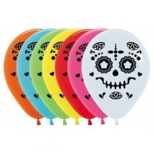 Halloween Party Supplies - Latex Balloons - Day of The Dead Catrina