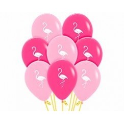 Hawaiian Luau Fashion Assorted Colours Flamingo Latex Balloons 30cm 12 pk Hawaiian Luau Fashion Assorted Colours Flamingo Latex Balloons 30cm 12 pk