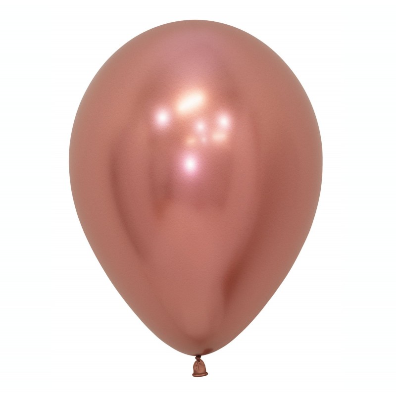 Metallic Reflex Rose Gold Teardrop Latex Balloons 30cm 50 pk - NFS Party