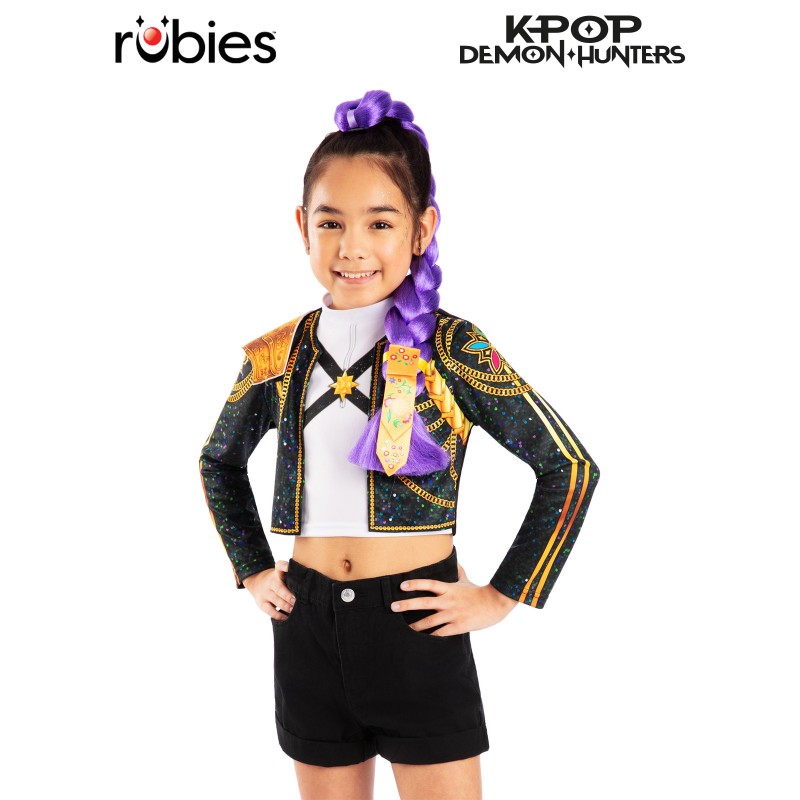 K-Pop Demon Hunters Rumi Deluxe Clip On Hair Braid (65cm) for Child