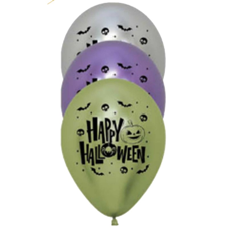 Halloween Reflex Assorted Latex Balloons 30cm 12 pk