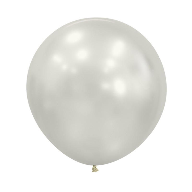 Silk Oyster White Latex Balloons 60cm 3 pk - NFS Party