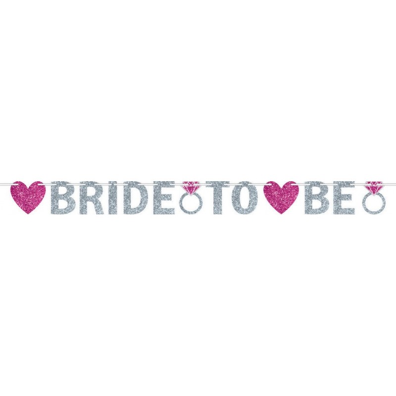 Bachelorette Bride To Be Glittered Illustrated Banner 3.6m - NFS Party