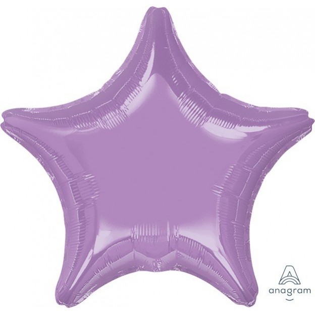 Lavender Party Decorations - Shaped Balloon Pearl Lavender Star