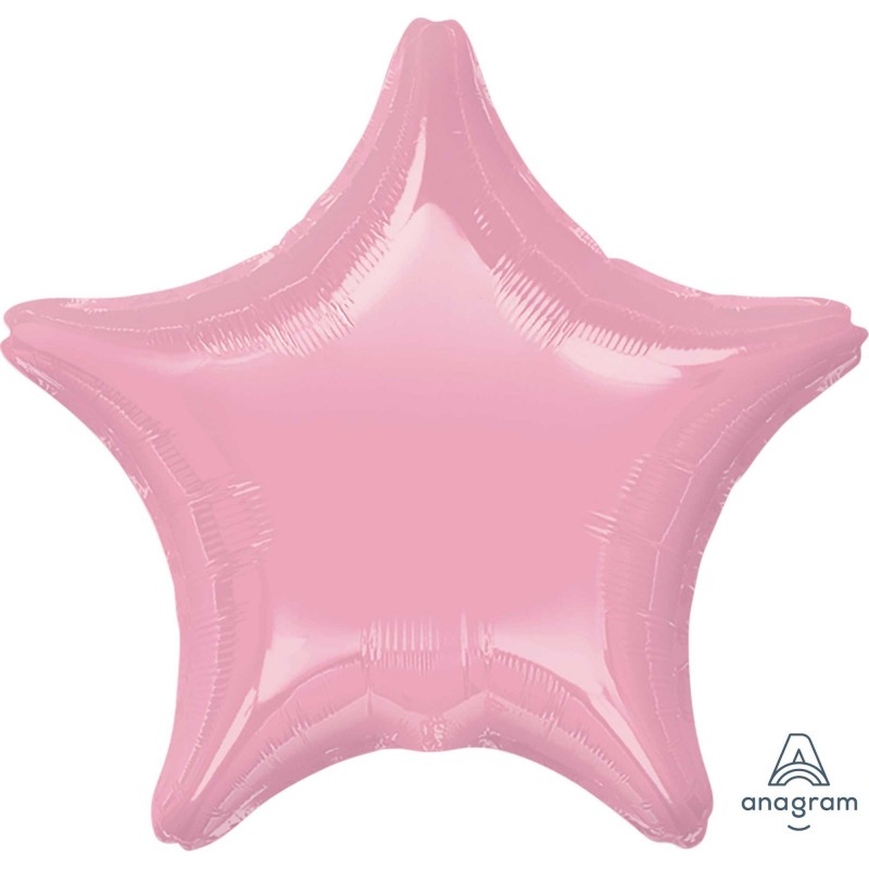 Star Iridescent Pearl Pink Standard XL Shaped Balloon 45cm