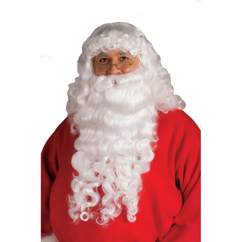 Santa Plush Beard & Wig Set for Adult Christmas - Accessory