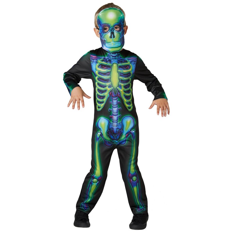 Neon Skeleton Glow In The Dark Child Costume