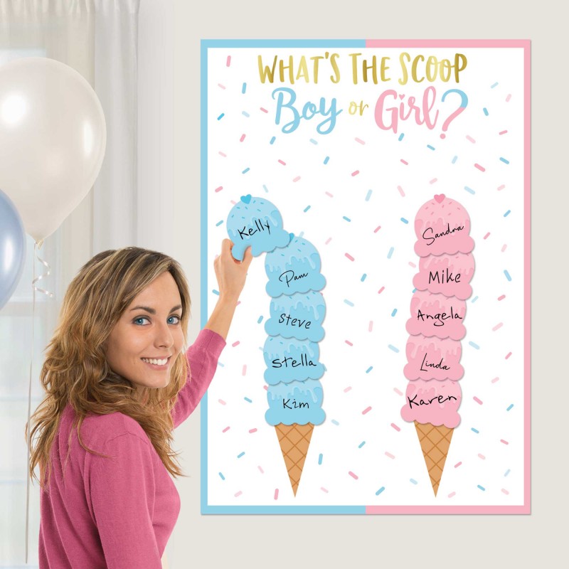 Gender Reveal Pick A Gender Tally Chart What's The Scoop Party Games 25 pk