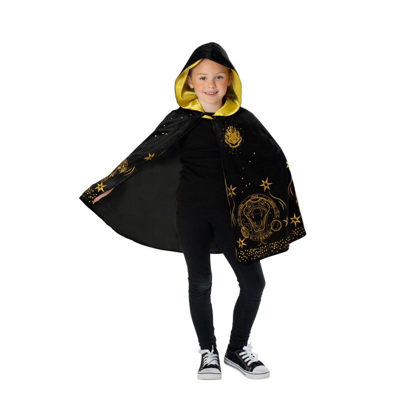 Hogwarts Black & Gold Hooded Child Robe Harry Potter