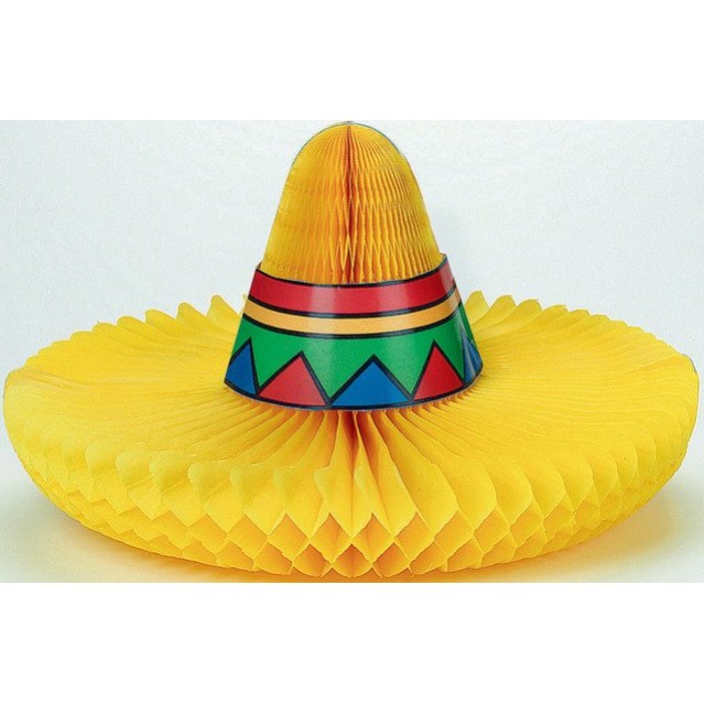 Mexican Fiesta Sombrero Honeycomb Centrepiece 25.4cm