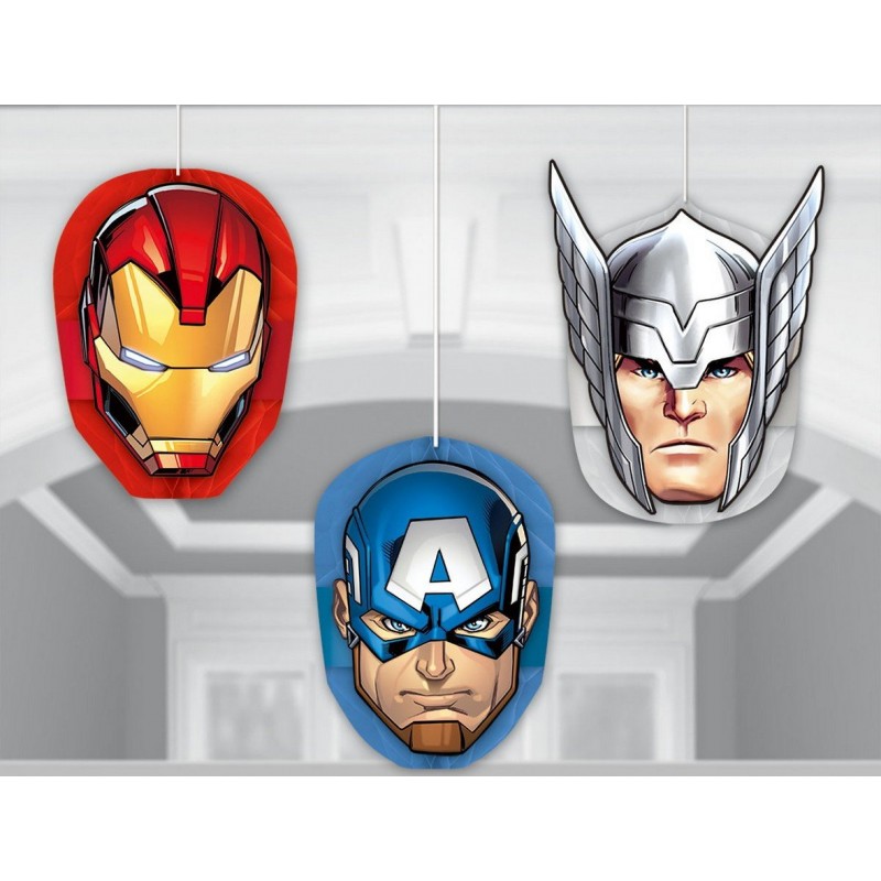 Avengers Epic Honeycomb Hanging Decorations 3 pk - NFS Party