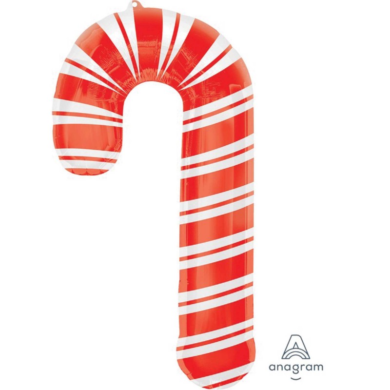 Christmas Holiday Candy Cane Shaped Balloon 50cm x 93cm Christmas Holiday Candy Cane Shaped Balloon 50cm x 93cm