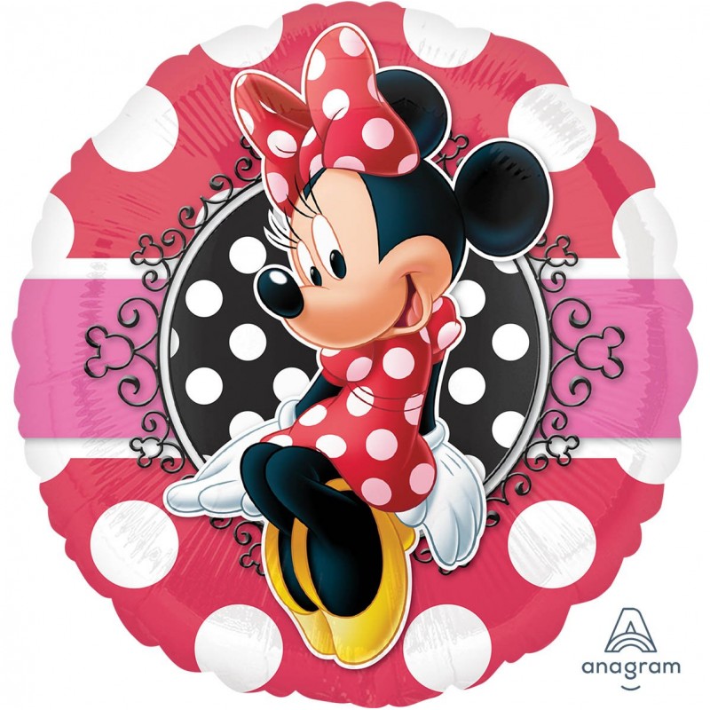 Minnie Mouse Portrait Round Foil Balloon 45cm