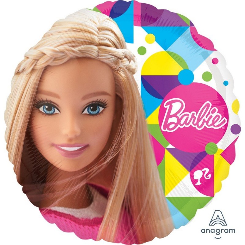 Round Barbie Sparkle Standard HX Foil Balloon 45cm