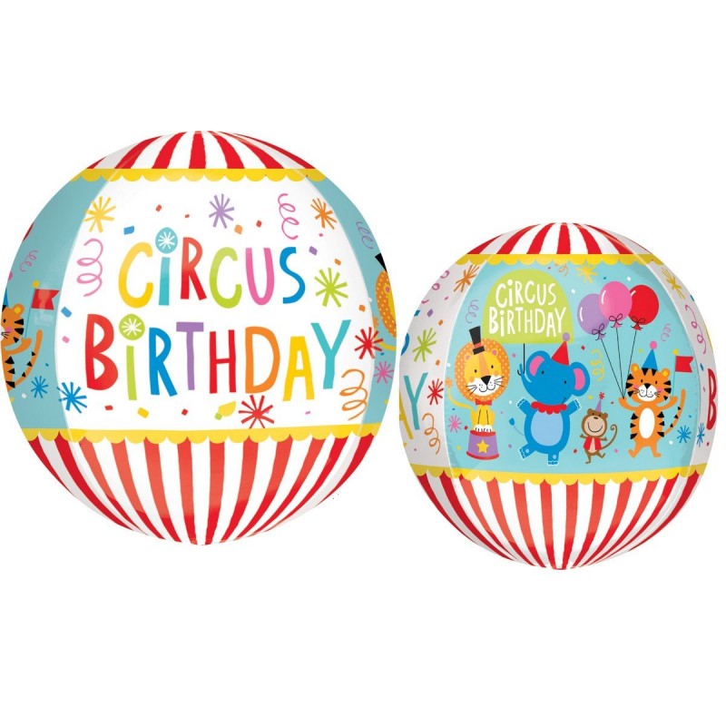Big Top Party Decorations - Shaped Balloon Circus Theme Orbz