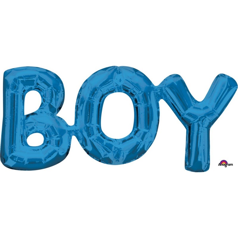 Baby Shower Blue BOY Boy Shaped Balloon 55cm x 25cm