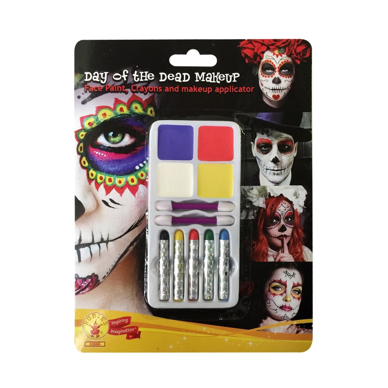 Day Of The Dead Make Up Kit Halloween - Accessory