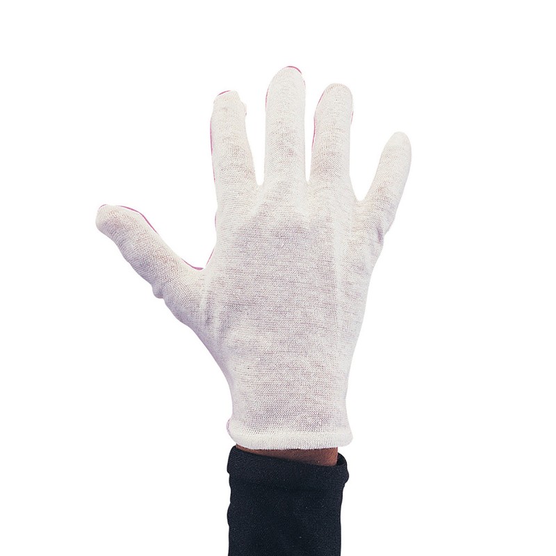 Mens White Cotton Adult Gloves - Accessory